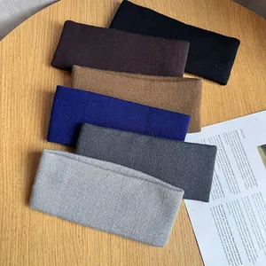 Lot de 6 bandeaux de sport en maille côtelée noirs, marrons, gris et bleus