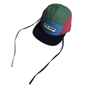 Casquette 5 panneaux multicolore à séchage rapide avec écusson Moon Landing