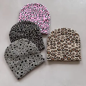 Unisex Leopard Print Jacquard Knit Beanie Hat Winter Warm Acrylic Skull Cap Streetwear Hip Hop Fashion Headwear For Men Women