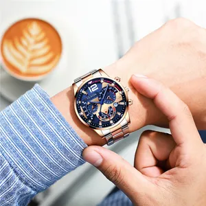 Herren Quarzuhr Mode Business Casual Legierungsgehäuse Edelstahlarmband Leuchtende Kalender Multifunktion Analoge Armbanduhr