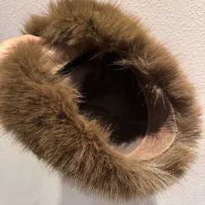 Plush leopard print winter hat with thick lining for cold weather warmth and ear protection