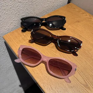 Vintage Cat Eye Sunglasses For Women UV400 Protection Resin Lens Plastic Frame Retro Fashion Travel Daily Eyewear Gift