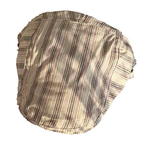 Classic striped flat cap for women and men featuring retro green and brown textured fabric