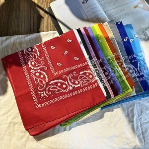 Bandana Classique en Coton Motif Paisley Carré de Soie Hip Hop Pour Hommes Femmes Danse de Rue Sport de Plein Air