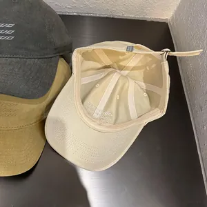 Casquettes de baseball en velours côtelé multicolores avec broderie et couronne souple réglable
