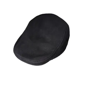 Casquette plate classique noire pour hommes et femmes avec style britannique vintage