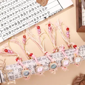 Orologi con perline e nappe stile etnico con quadrante in madreperla da donna