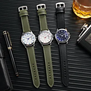 Montres à quartz pour hommes avec bracelets en cuir dans un cadre professionnel