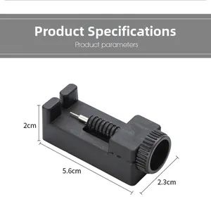 Detailed view of the watch strap adjustment tool showing dimensions 5.6cm x 2.3cm x 2cm