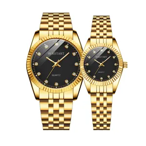 Orologio al Quarzo da Lavoro di Lusso Uomo Donna Cassa in Lega Quadrante con Strass Data Orologio Classico Gioielli di Moda Regalo