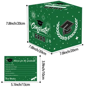 Detail der Abschluss-Kartenbox mit Congrats Grad Aufdruck und passenden Ratgeberkarten
