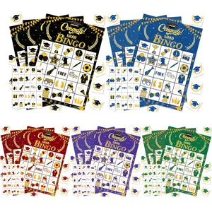 Abschluss Bingo Spielkarten Set Papier Klassentreffen Spiele Für Studenten Glückwunsch Abschlussfeier Party Dekoration Zubehör