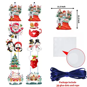 Christmas snowman and Santa banner set for door and wall decorations for holiday party