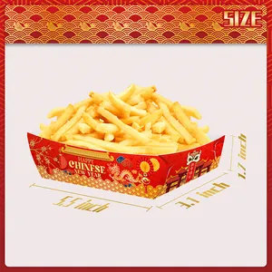 Chinese New Year snack tray with dragon design and dimensions 5.5x3.1x1.7 inches