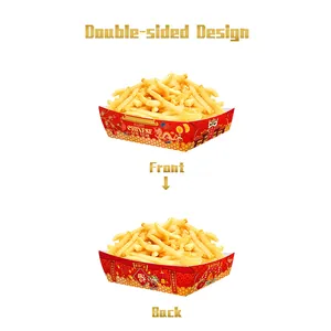 Chinese New Year snack trays with festive red dragon and lion patterns for party snacks