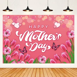 Decorazione per Festa della Mamma Sfondo Best Mom Ever Floreale Cuore Centrotavola Carta a Nido d'Ape Ornamento