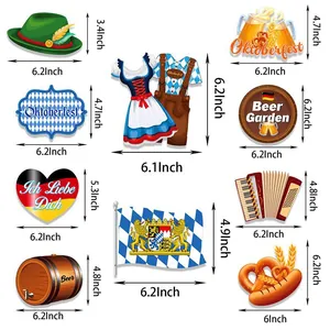Oktoberfest party decoration kit with assorted Bavarian hanging swirls and props