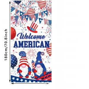 Independence Day patriotic gnome banner 180x90cm size specifications and dimensions
