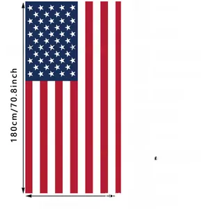 Detailed view of Independence Day banner with stars and stripes for outdoor decor