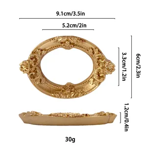 Mini cadre photo doré vintage en relief pour bijoux et accessoires photographie d'ongles