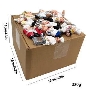 Detailed set of 10 creative resin fat chef figurines and magnets with welcome signs