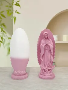 Kit stampo in silicone per creare una statua rosa dettagliata di Nostra Signora di Guadalupe