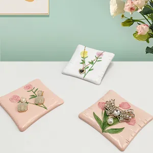 Vassoio per Gioielli in Resina Irregolare Rilievo Fiore Rosa Tulipano Fiocco Piatto Svuotatasche Decorazione Tavolo Sottobicchiere