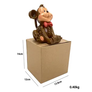 Detailed monkey phone stand dimensions showing 13.8x12x14cm size and 0.40kg weight