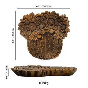 Afmetingen van de hars cactus sieradenschaal met details over hoogte en gewicht