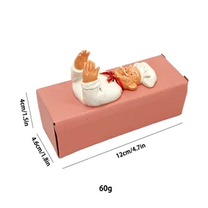 Detailed view of the 3D chef wall hook showing the pink storage base and dimensions
