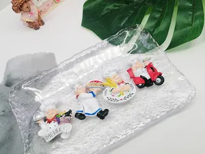 Set mit vier 3D-Harz-Kochfiguren mit detaillierter Handwerkskunst und Kochthemen