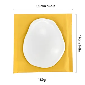 White matte irregular ceramic jewelry tray with dimensions 16.7cm by 17cm and 180g weight