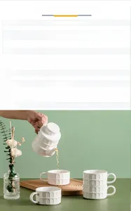 Detailed view of the Leaning Tower of Pisa ceramic tea set with product specifications