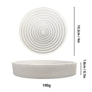 Detailed size specifications for the concentric circle resin jewelry display tray