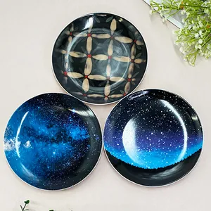 Set di piatti in ceramica cielo stellato nordico con motivi floreali geometrici