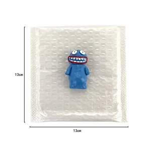 Blue cartoon monster pumpkin statue detail with 13cm size specifications measurement