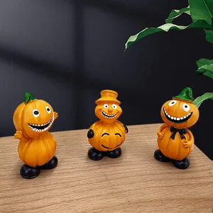 Διακοσμητικό Κολοκύθας Halloween από Ρητίνη Σκανδιναβική Φιγούρα Κολοκύθας για Διακόσμηση Σπιτιού Γραφείου Πάρτι Πορτοκαλί Άγαλμα Κολοκύθας