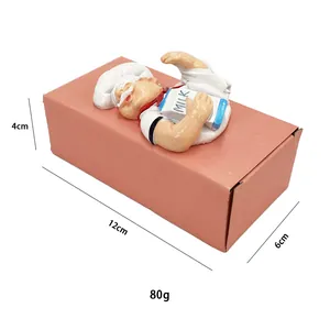 Detail showing a creative chef plug holder with dimensions 12cm x 6cm and 80g weight