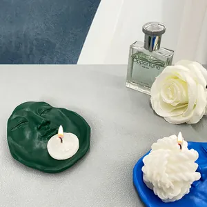 Creative Face Jewelry Dish Resin Decorative Tray Nordic Style Heart Cloud Flower Trinket Plate For Earrings Home Decor