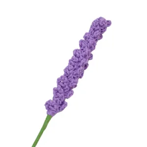 Bouquet de lavande au crochet fait main avec fleurs en laine pour décor de mariage
