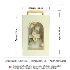 Caja de regalo luz nocturna de lirio de los valles hecha a mano con medidas