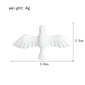 White dove cartoon brooch dimensions 3.8cm width and 2.2cm height with 4g weight