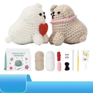 DIY Gehaakte Puppy Pop Kit Acryl Garen Weven Materiaal Pakket Voor Beginners