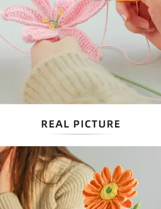 Handcrafted crochet gerbera daisy bouquet process and finished handmade floral gift