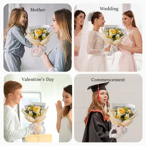 Bouquet di tulipani fatti a mano all'uncinetto per festa della mamma, matrimonio e laurea
