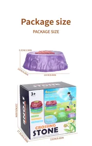Detailed size specifications for 6pcs sensory balance crossing stones for kids