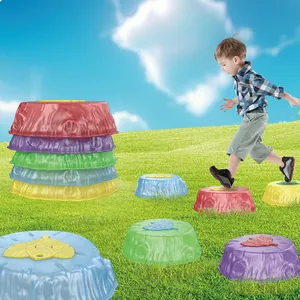 Kids Balance Stepping Stones With LED Lights Colorful Sensory Integration Training Equipment Indoor Outdoor Coordination Toys For Children