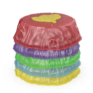 Stack of five colorful non-slip balancing stepping stones for kids sensory training