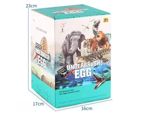 Gedetailleerd overzicht van de Underbrush Egg dinosaurus speelgoeddoos met dieren