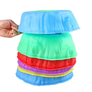 Rainbow balance stones for kids with LED lights for sensory training and motor skills games